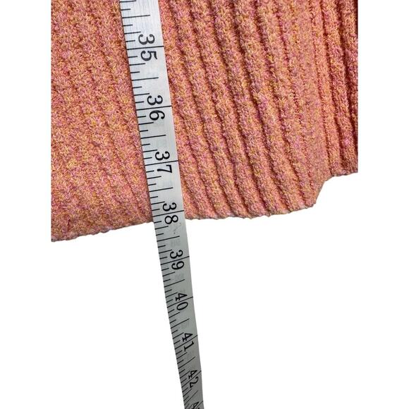 ZARA Orange Ribbed Sleeveless Knit Mini Dress Size L - Picture 8 of 9